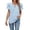 e-13Light Blue64, variant on Women Tshirts Casual Solid Color Crew Neck Hollow Double Layer Short Sleeve T-Shirt Tops Soft Female Dailywear