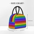thumbnail image 2 of Disketp Colorful Glitter Rainbow Bolsa Térmica para Almuerzo, Lonchera con Abertura Amplia y Gran Capacidad, Organizador Reutilizable para Mujeres, Hombres y Adultos, 2 of 6
