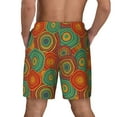 thumbnail image 3 of Kdxio Abstract Pattern Print Men's Swim Trunks with Compression Liner 7 Inch Inseam Quick Dry Swim Shorts, 3 of 7