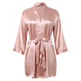thumbnail image 5 of AOMPMSDX Womens Pajama Sets Bride Bridesmaids Robe Short Satin Kimono Robes For Wedding & Bridal Party Silk Bathrobes For Pink Lounge Sets For Women S, 5 of 8