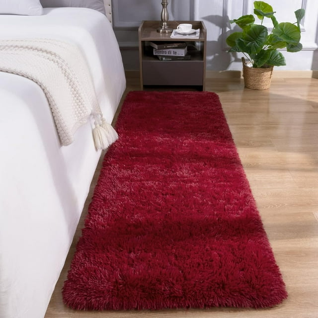 Runner Rug Fluffy Area Rugs for Bedroom Bedside Soft Living Room Shag Rugs Hallyway Entryway xCM Room Decor