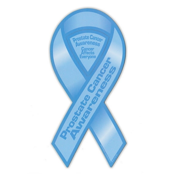 Magnetic Bumper Sticker - Prostate Cancer Support Ribbon - Awareness Magnet - 3.75" x 8"