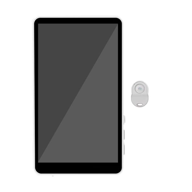Soporte para teléfono con pantalla de monitor selfie externo para vlogs de teléfono para transmisión en vivo para mujeres blanco