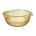 thumbnail image 3 of Colador de alimentos con un asa, recipiente grande para lavar frutas y verduras, para cocina Amarillo, 3 of 9