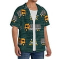 thumbnail image 4 of Sigee Big Machine Print Men's Shirts Casual Button Down Short Sleeve Summer Beach Shirt Hawaiian Vacation Shirts Tee Shirt-X-Large, 4 of 7