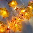 thumbnail image 1 of Halloween Maple Leaf Light String LED Lighted Pumpkin Camping Travel Garland for Home Halloween Decoration Type 6, 1 of 9