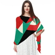 Palestine Translucent Chiffon Silk Scarf - Breathable Lightweight Wrap Shawl for Women - 180x73 Size - Elegant Fashion Accessory Fedoras Boutique