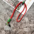 thumbnail image 1 of Pendentif pour Étui Mobile Lanière de Cou Réglable Collier Corde Contrastée Accessoire Téléphonique Fait Main Porte-Clés Premium Rouge Vert, 1 of 6