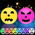 thumbnail image 3 of 2PCS Solar Powered LEDs Floatings Pool Lights with 2PCS Ghost Design Sticker RGBW 16 Color Changing/ Sensitive Light Control/ Controller Design/ Dimmable & Speed Adjustable/ 2&4&6&8 4 Levels Timer/, 3 of 8