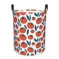 thumbnail image 1 of Balery Hand Drawn Tomatoes Cesta de ropa redonda con asas, impermeable, independiente, para ropa, juguetes, dormitorio y familia-Small, 1 of 6