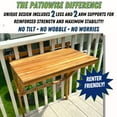 thumbnail image 3 of Patio Wise Outdoor Folding Balcony Table, Foldable Acacia Wood Deck Bar Tray, 3 of 15