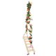thumbnail image 4 of Columpio de madera Natural, soporte de escalera, juguetes para masticar, morder, jugar para loros grandes, pollo, 4 of 14
