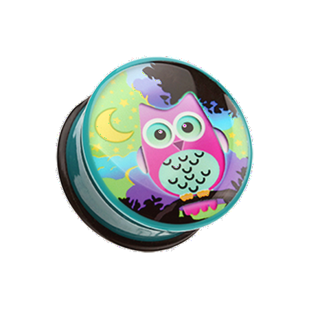 

Midnight Owl Single Flared Ear Gauge Plug