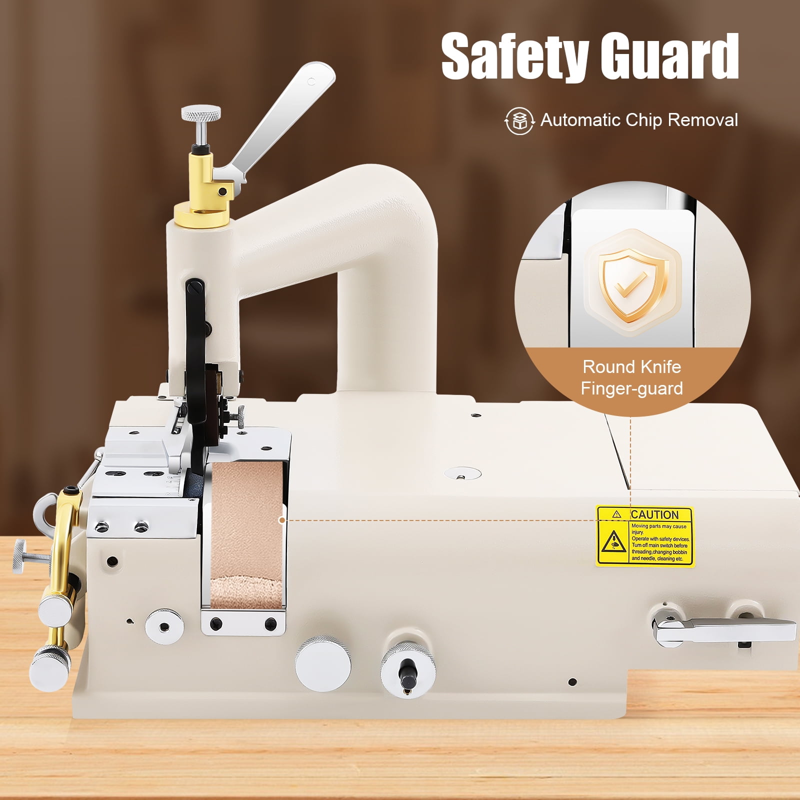 ChicHomey Electric Leather Skiving Machine,​​High-Performance Professional Edge Skiving Machine,Durable Workshop Tool for Leather/Fabric Crafting