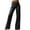 Black, variant on Miluxas Women Faux Leather Pants Clearance PU High Waist Straight Leg Pants with Pockets Leather Leggings Bell Bottom Flare Pants Brown 8(L)