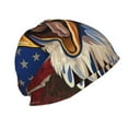 thumbnail image 3 of Naloa Eagle With USA Flags Beanie for Men Women Knitted Unisex Winter Hat Beanies Cap Knit Cuffed Beanies Hats, 3 of 7
