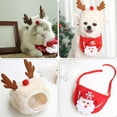thumbnail image 5 of CLIQKWEN Adorable Christmas Dog Pom-Pom Hat - Green Velvet Adjustable Pet Hat - Soft & Funny Santa Style Headdress for Dogs & Puppies - Xmas Pet Decor Gift, 5 of 7