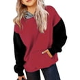 thumbnail image 2 of Vividxx Hoodies For Girls Oversized Long Sleeve Hooded Sweatshirt Kids Casual Color Block Pullovers Tops With Pocket Fashion Clothes 8-10 Years, 2 of 7