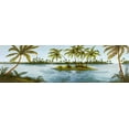 thumbnail image 2 of Marcon, Michael 18x8 Gold Ornate Wood Framed with Double Matting Museum Art Print Titled - Cool Tropics I, 2 of 4