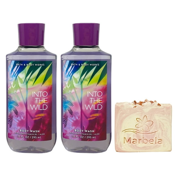 Bath & Body Works Into The Wild 2 Pack Body Wash Bundle with a Himalayan Salts Springs Bar Soap - Full Size