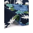 thumbnail image 6 of MODA NOVA Big & Tall Men's Floral Point Collar Long Sleeve Hawaiian Shirt Navy Blue XLT, 6 of 7