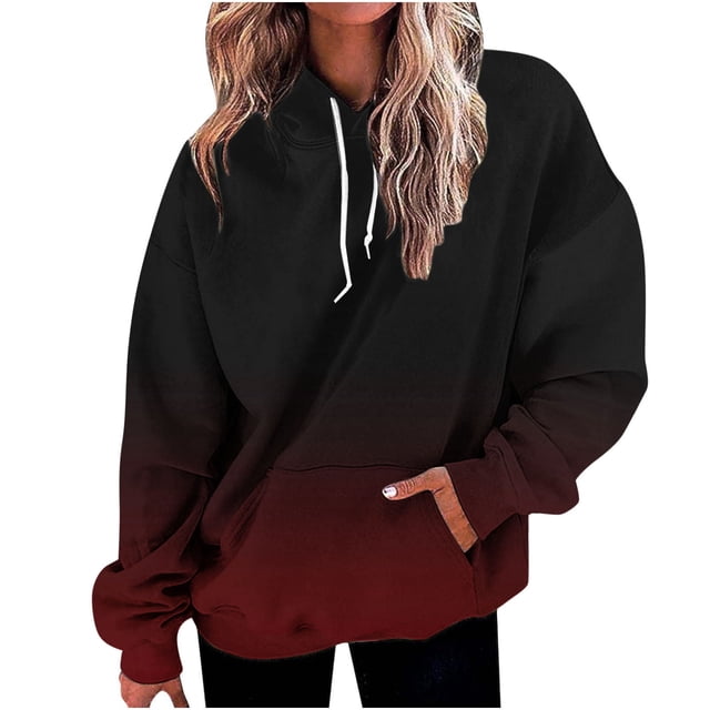 Birdeem Sweat à Capuche Imprimé Mode Manches Longues Automne et Hiver pour Femmes