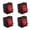 Red, variant on Geemin Pack Of 4 Rocker Switches With LED Indicators Light Accessory for Easy Operations In Various Electrical Circuits