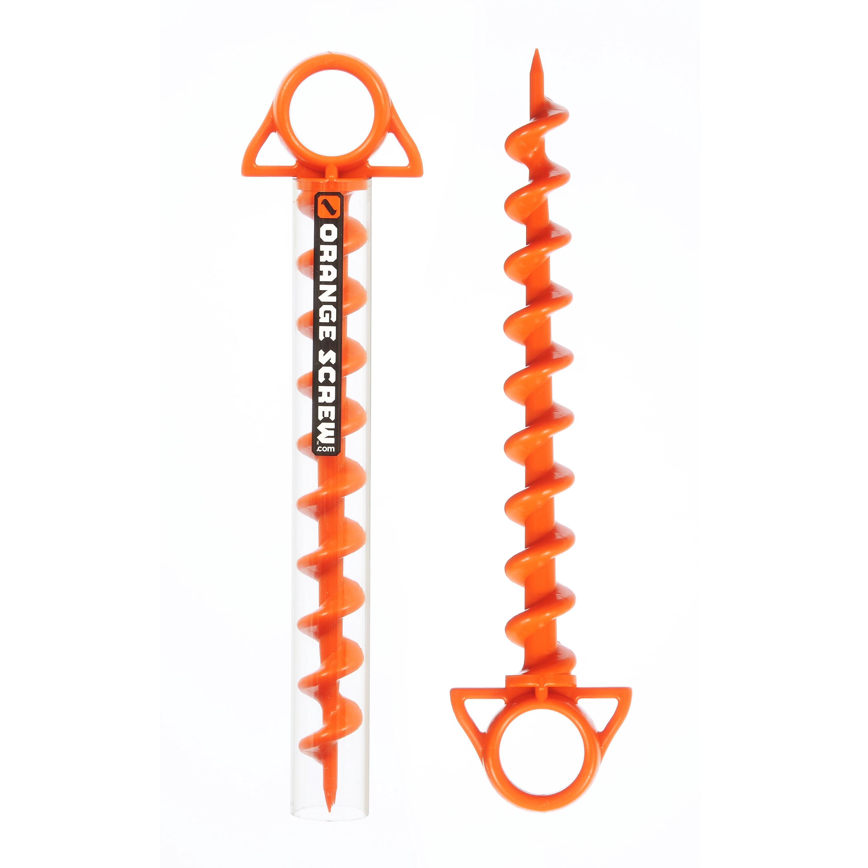 Orange Screw® Ultimate Ground Anchor - Large - 2 Pack - Bright Orange