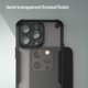 thumbnail image 3 of For iPhone 14 Pro Max Case PC TPU Semi-Transparent Frosted Finish Protective Phone Cover - Black, 3 of 5