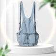 thumbnail image 1 of Mochila de verano con múltiples bolsillos para mujer/hombre, mochila de viaje sólida (azul), 1 of 6
