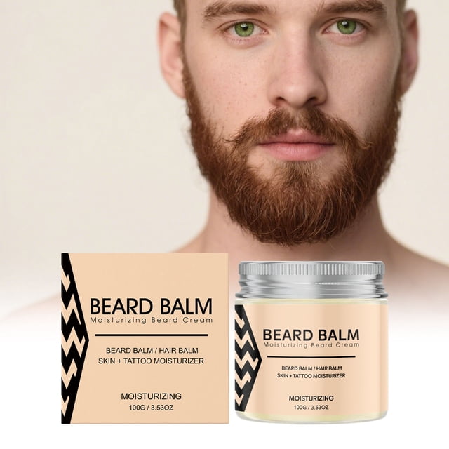Crema para el cuidado de la barba para hombres: refrescante, hidratante, no grasosa, suave al tacto y nutritiva.