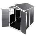 thumbnail image 4 of 6x6 FT Waterproof Plastic Storage Shed - Includes Floor, Lockable Door & UV-Resistant Vents with Aluminum Frame, 4 of 11