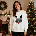 thumbnail image 2 of Diufon Christmas Sweatshirts for Couples with Cute Patterns Long Sleeve Crewneck Tops Fall Winter Warm Pullover, 2 of 6