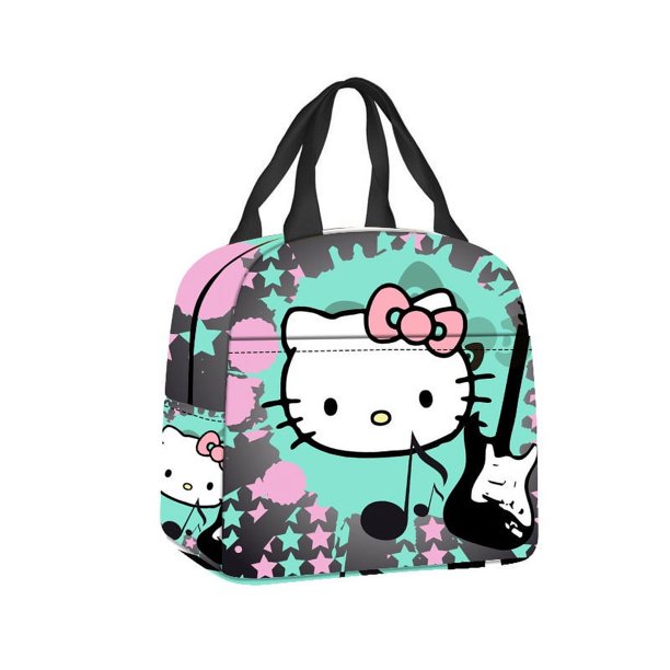 Bolsa de almuerzo promocional Sanrio Kuromi, bolso aislado para estudiantes de escuela primaria y secundaria, lonchera