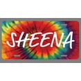 thumbnail image 1 of Sheena Name Tie Dye Style License Plate Tag Vanity Novelty Metal | UV Printed Metal | 6-Inches By 12-Inches | Car Truck RV Trailer Wall Shop Man Cave | NP1555, 1 of 1