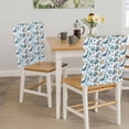 thumbnail image 5 of Summer Ocean Chair Covers Set of 4 Watercolor Sea Turtle Whale Brown Rudder Coastal Shell Chair Back Covers Stretch Removable Washable Slipcovers Protector for Dining Room Kitchen Party Decor, 5 of 9