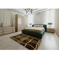 thumbnail image 4 of Ahgly Company Indoor Round Abstract Dark Bisque Brown Abstract Area Rugs, 3' Round, 4 of 6