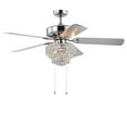 thumbnail image 5 of Bryanya 5-Blade 52-Inch Chrome Lighted Ceiling Fans with Crystal Shade (Remote Controlled), 5 of 5