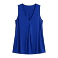 thumbnail image 5 of BUIGTTKLOP Plus Size Tank Tops for Women Plain Sleeveless Shirts V Neck Pleated Dressy Casual Blouses Loose Fitted Tunic Tops, 5 of 7