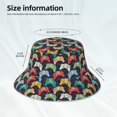 thumbnail image 2 of Lukts Retro Video Game Print Double-Side-Wear Reversible Reflective Bucket Hat Travel Beach Hat, 2 of 5