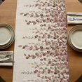 thumbnail image 5 of Table Runners 90 Inches Long Dress Scarves, Brown Eucalyptus Leaves Farmhouse Coffee/Dining/Kitchen Table Runner for Living Room, Spring Leaves Plants Country Beige 13x90 Inch, 5 of 9