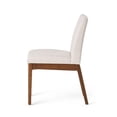 thumbnail image 6 of GZXS Light Beige Fabric Upholstered Dining Side Chairs Set of 2 with Rubber Wood Legs and Cushioned Seat, Easy Assembly for Dining Room, Home Office & Cafe, 6 of 8