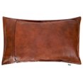 thumbnail image 4 of Lambskin Leather Rectangle Pillow Cover - Sofa Cushion Case - Decorative Throw Covers for Living Room & Bedroom (12X20 Inch, Tan Antique Box Pack of 2), 4 of 8