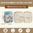 thumbnail image 5 of TSOVTHRID Dolphin Sunset Sky Print Bible Cover Case Church Bag for Christian, Bible Case with Portable Handle, Zippered Blue Quilted Bibles Protective Cover for Women Men, 10.6 x 8.3 x 2.2 Inch, 5 of 7