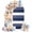 Navy, variant on Pink White Striped Arch Backdrop Cover 5Ft, Wedding Arch Covers Stretchy Backdrop, Farmhouse Stripes Fitted 2 Sided Arched Photo Background for Birthday Party Decorations
