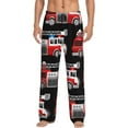 thumbnail image 2 of Lsque Fire and Rescue Truck Print Men's Pajama Pants, Lounge Pant - Comfortable Home Wear,Elastic Waistband, Stylish Design-Small, 2 of 9
