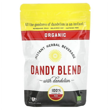 Dandy Blend, Organic Instant Herbal Beverage with Dandelion, Caffeine Free, 3.53 oz Pack of 4