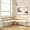 Blonde/Cream, variant on Risa Corner Bench (64in x 64in / 1620mm x 1620mm), Pecan