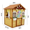 thumbnail image 3 of COCLUB Outdoor Wooden Playhouse for Kids Ages 4-8 – Durable Playhouse with Outdoor Kitchen, Snack-Bar & Gardening Kit (39"x33.7"x51") | Casa para Niños de Jardín, 3 of 8