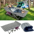 thumbnail image 3 of Ficisog Adult Camping Cot, Folding Cot Bed With 3"  Detachable Mattress& Carry Bag, Supports 900 lbs, 3 of 12